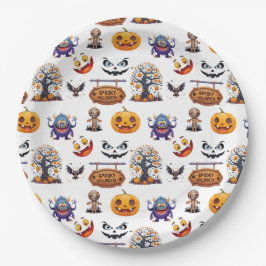 ハロウィンパターン  ペーパープレート