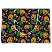 ハロウィンパターン ラージペーパーバッグ (正面)
