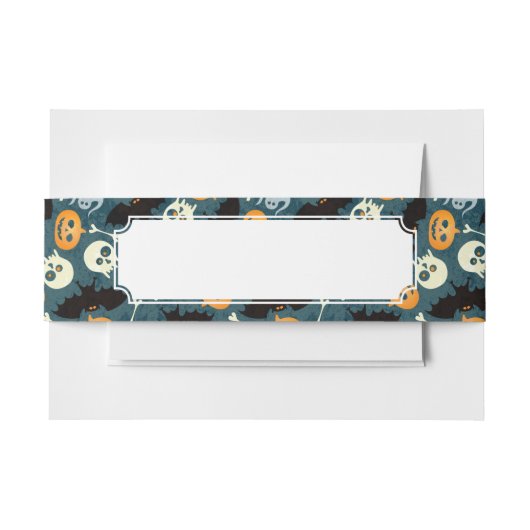 ハロウィンパターン 招待状ベリーバンド (正面例)