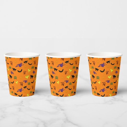 ハロウィンパターン 紙コップ (複数)