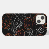 ハロウィンパターン iPhoneケース (裏面横)