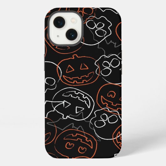 ハロウィンパターン iPhoneケース (裏面)