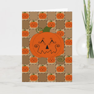 ハロウィンパッチワークカード カード