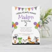 ハロウィンパッピーズ誕生日招待状 招待状 (スタンド正面)