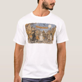 ハロウィンパレードの夜景イラスト Tシャツ