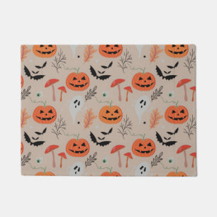 ハロウィンパンプキンデザイン ドアマット