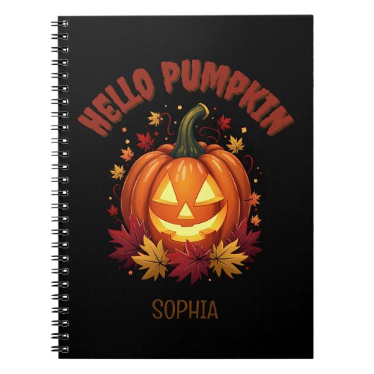 ハロウィンパンプキンパーソナライズ ノートブック (正面)