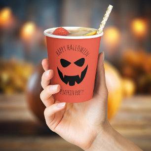 ハロウィンパンプキンパーティー紙カップ 紙コップ
