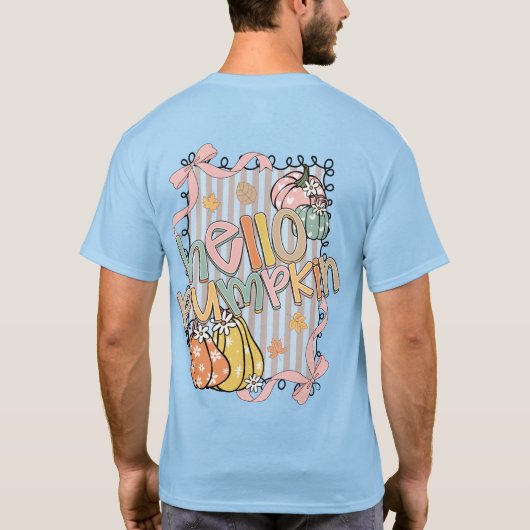ハロウィンパンプキン秋の季節 Tシャツ (裏面)