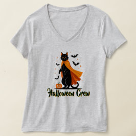 ハロウィンパンプキン黒猫Tシャツ Tシャツ