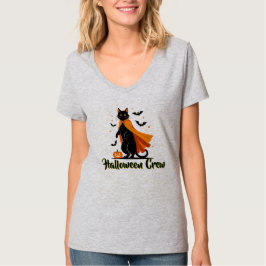 ハロウィンパンプキン黒猫Tシャツ Tシャツ