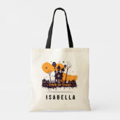 ハロウィンパーソナライズされたのトリックまたはトリートバッグ | カスタム トートバッグ (裏面)