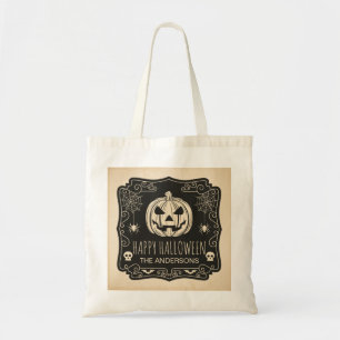 ハロウィンパーソナライズされたのトリックまたは治療  トートバッグ