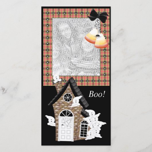 ハロウィンパーソナライズされたのフォトカード (正面)