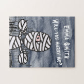 ハロウィンパーソナライズされたのホラー・ミイラの提案 ジグソーパズル (横)