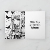 ハロウィンパーソナライズされたアニメガール カード (内部)