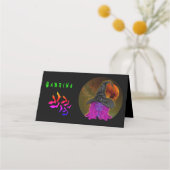 ハロウィンパーソナライズされたウィッチ プレイスカード (正面)