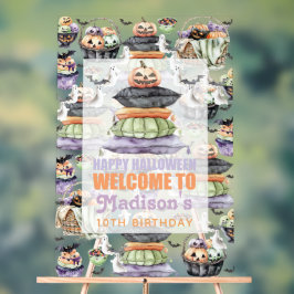 ハロウィンパーソナライズされたウェルカムサイン アクリルサイン