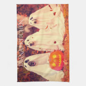 ハロウィンパーソナライズされたキッチンタオル。 キッチンタオル (縦)