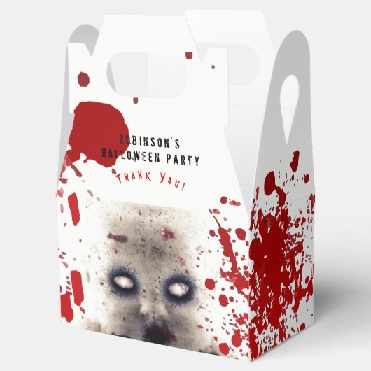 ハロウィンパーソナライズされたゲーブルボックス不気味な人形の血 フェイバーボックス (オープン)