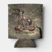 ハロウィンパーソナライズされたスケルトン、スパイダー&こうもり 缶クーラー (正面)
