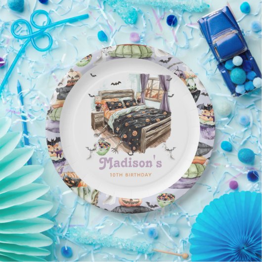 ハロウィンパーソナライズされたスリーポバー ペーパープレート (パーティー)