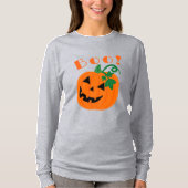 ハロウィンパーソナライズされたハロウィーンのカボチャのちょうちんブー Tシャツ (正面)