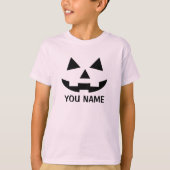 ハロウィンパーソナライズされたパンプキンハロウィーンのカボチャのちょうちん Tシャツ (正面)