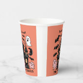 ハロウィンパーソナライズされたビーアワーゲストハウス幽霊のよく出るホテル 紙コップ (右)