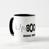 ハロウィンパーソナライズされたブーEKG マグカップ (正面左)