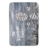 ハロウィンパーソナライズされたホラー不気味なミイラ バスマット (正面縦)