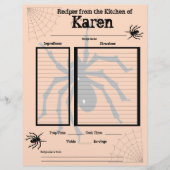 ハロウィンパーソナライズされたレシピページ (正面)