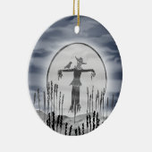 ハロウィンパーソナライズされた不気味かかしオーナメント セラミックオーナメント (右)