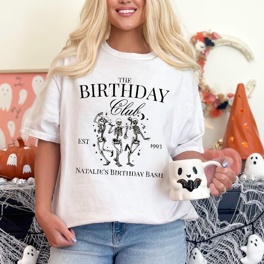 ハロウィンパーソナライズされた不気味グループ誕生日パーティー Tシャツ