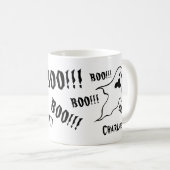 ハロウィンパーソナライズされた不気味幽霊たちコーヒーマグ コーヒーマグカップ (正面右)