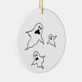 ハロウィンパーソナライズされた不気味幽霊たちツリーオーナメント セラミックオーナメント (右)