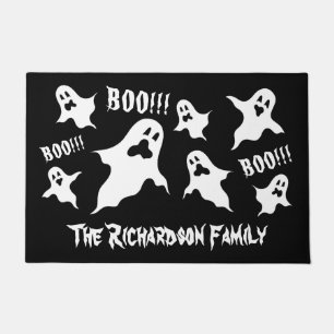 ハロウィンパーソナライズされた不気味幽霊たち形式 ドアマット