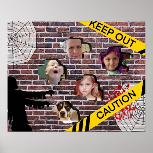 ハロウィンパーソナライズされた家族の写真 ポスター (正面)