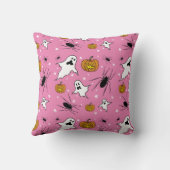 ハロウィンパーソナライズされた幽霊、カボチャ、スパイダー クッション (裏面)