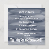 ハロウィンパーソナライズされた幽霊、カボチャ、スパイダー 招待状 (裏面)