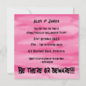 ハロウィンパーソナライズされた幽霊、カボチャ、スパイダー 招待状 (裏面)