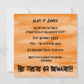 ハロウィンパーソナライズされた幽霊、カボチャ、スパイダー 招待状 (裏面)