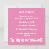 ハロウィンパーソナライズされた幽霊、カボチャ、スパイダー 招待状 (裏面)