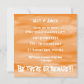 ハロウィンパーソナライズされた幽霊、カボチャ、スパイダー 招待状 (裏面)