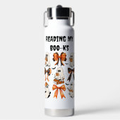 ハロウィンパーソナライズされた幽霊、書籍とこうもり ウォーターボトル (正面)