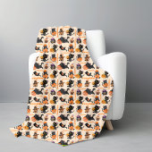 ハロウィンパーソナライズされた猫毛布 – かわいい猫 シェルパブランケット