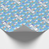 ハロウィンパーソナライズされた男の赤ちゃんベビーシャワー ラッピングペーパー (角)