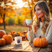 ハロウィンパーソナライズされた魔法ブリューマグ – 名前をカスタムする コーヒーマグカップ