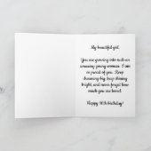 ハロウィンパーソナライズされた16th誕生日孫娘 カード (内部)