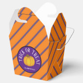 ハロウィンパーソナライズされた/トリックまたはカボチャの治療 フェイバーボックス (オープン)